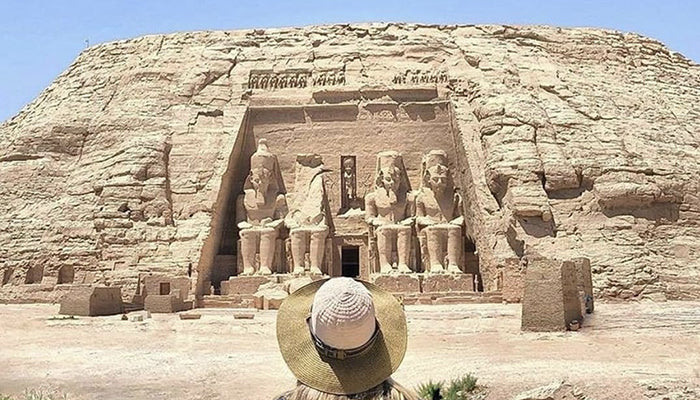 Abu Simbel temple facade, Egypt